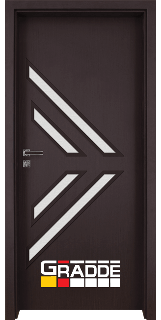Интериорна врата Gradde Paragon glass 3.4,цвят Орех Рибейра